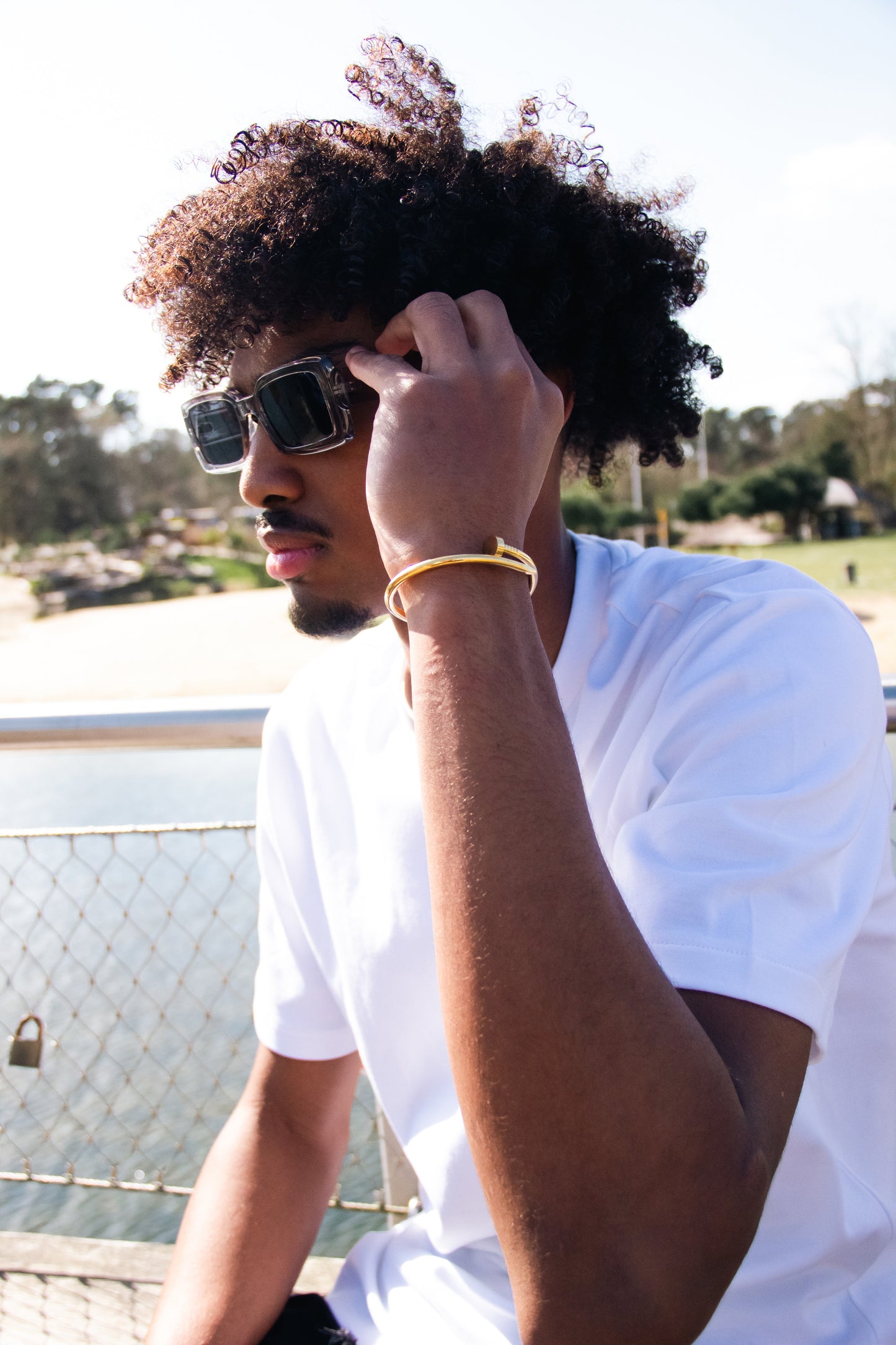 Gold Plated Stainless Steel Charm Bracelet