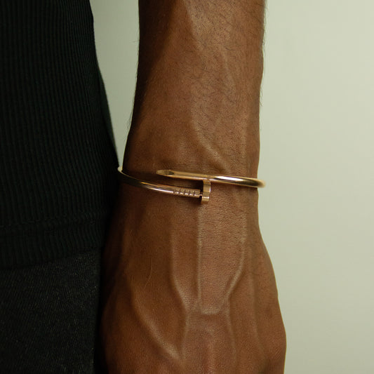 Bronze Plated (Diamonds) Stainless Steel Charm Bracelet