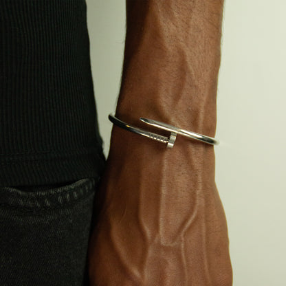 Silver Plated Stainless Steel Charm Bracelet