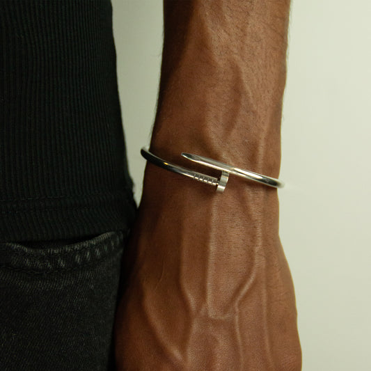 Silver Plated Stainless Steel Charm Bracelet